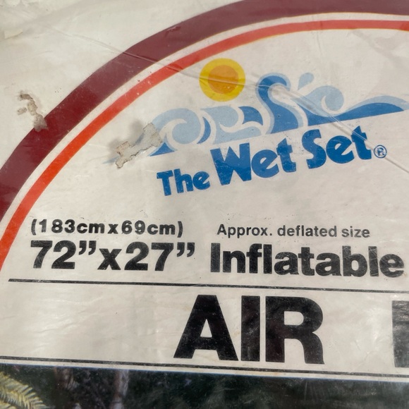 VINTAGE 1984 INTEX THE WET SET INFLATABLE POOL AIR MAT 72 x 27" Lot Of 2 - Picture 5 of 8